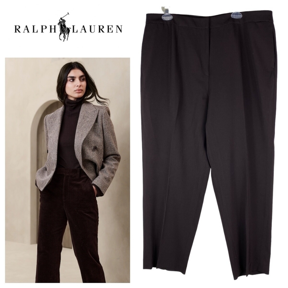 Ralph Lauren Women's Black Ankle Pants Size 18w